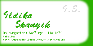 ildiko spanyik business card